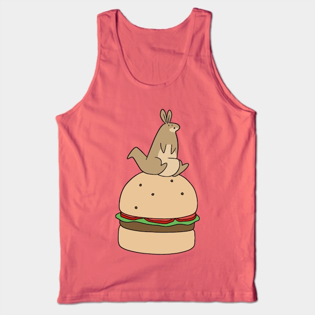 Giant Hamburger Kangaroo Tank Top by saradaboru